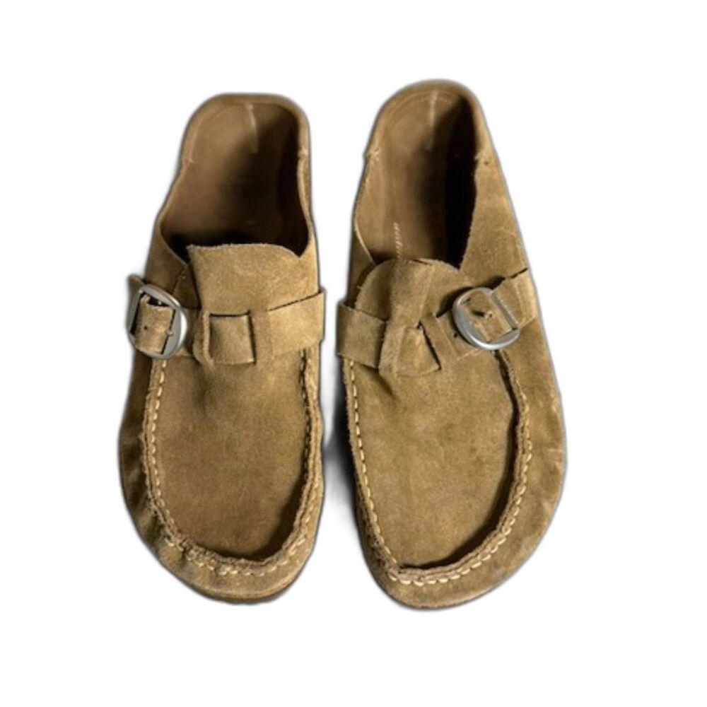 Birkenstock Buckley Suede Clogs Taupe Moc Toe Size: EU 42 /Men's 9/Women's 11